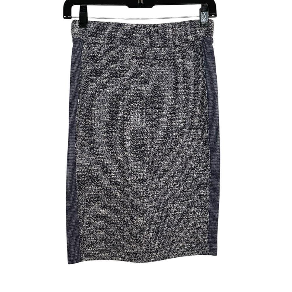 Marine Layer Tweed Panel Blue Pencil Skirt Small